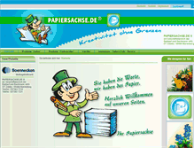 Tablet Screenshot of papiersachse.de